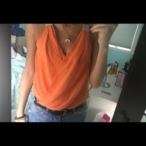 BEBE ORANGE SHIRT